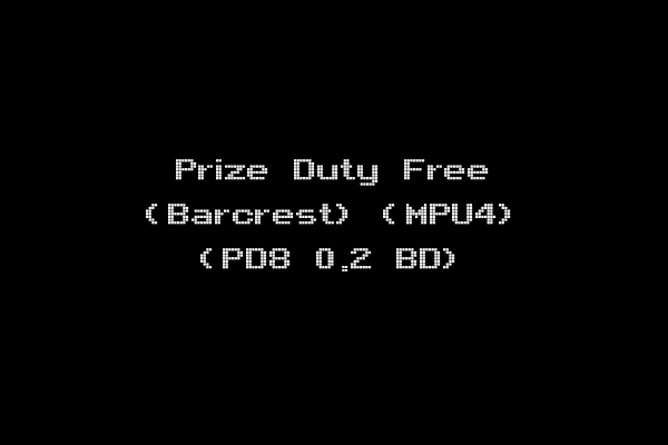 Prize Duty Free (Barcrest) (MPU4) (PD8 0.2 BD)