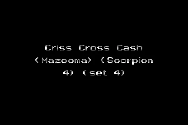 Criss Cross Cash (Mazooma) (Scorpion 4) (set 4)