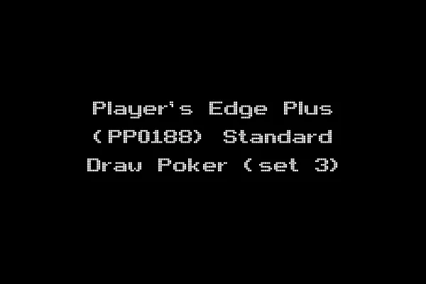 Player's Edge Plus (PP0188) Standard Draw Poker (set 3)