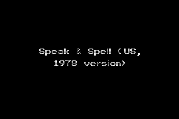 Speak & Spell (US, 1978 version)