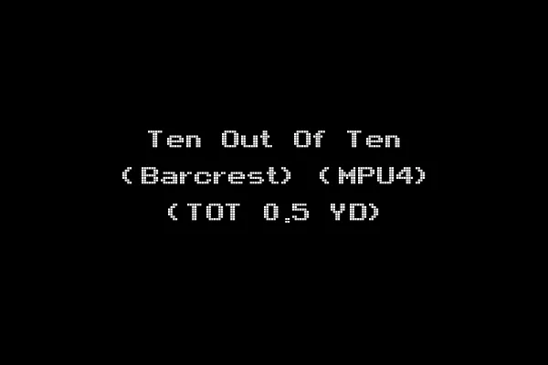 Ten Out Of Ten (Barcrest) (MPU4) (TOT 0.5 YD)