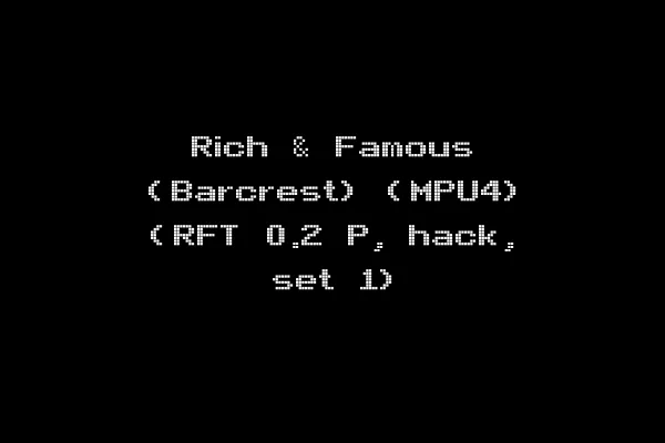 Rich & Famous (Barcrest) (MPU4) (RFT 0.2 P, hack, set 1)