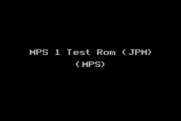 MPS 1 Test Rom (JPM) (MPS)
