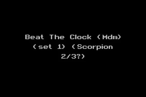 Beat The Clock (Mdm) (set 1) (Scorpion 2/3?)
