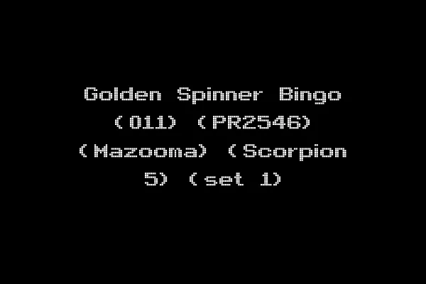 Golden Spinner Bingo (011) (PR2546) (Mazooma) (Scorpion 5) (set 1)