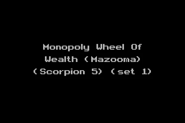 Monopoly Wheel Of Wealth (Mazooma) (Scorpion 5) (set 1)