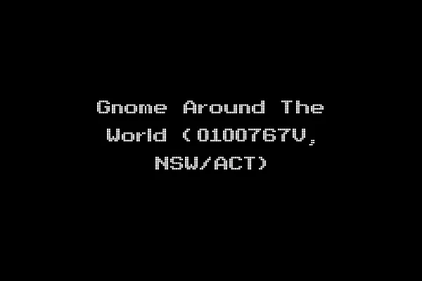Gnome Around The World (0100767V, NSW/ACT)