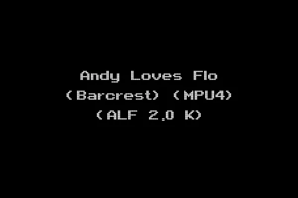 Andy Loves Flo (Barcrest) (MPU4) (ALF 2.0 K)