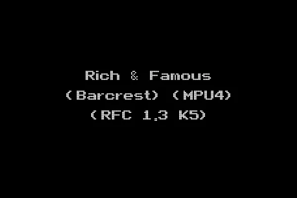 Rich & Famous (Barcrest) (MPU4) (RFC 1.3 K5)