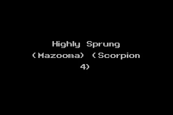 Highly Sprung (Mazooma) (Scorpion 4)