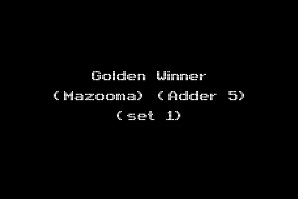 Golden Winner (Mazooma) (Adder 5) (set 1)