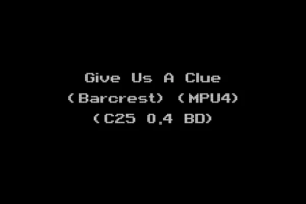 Give Us A Clue (Barcrest) (MPU4) (C25 0.4 BD)