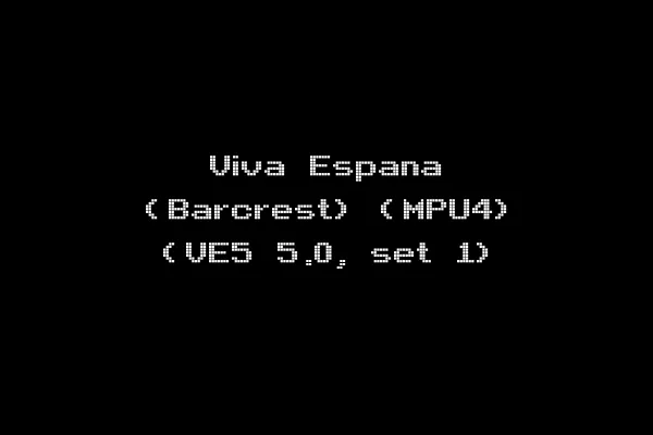 Viva Espana (Barcrest) (MPU4) (VE5 5.0, set 1)