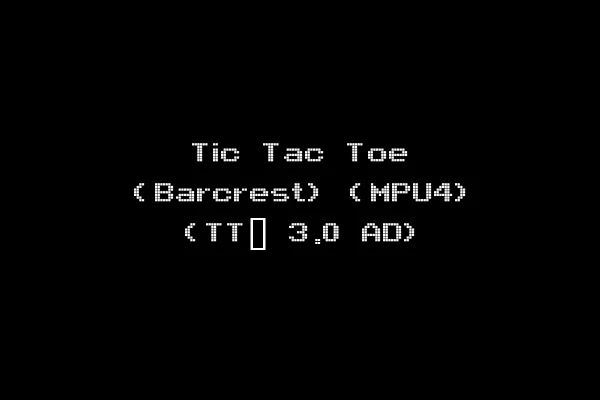 Tic Tac Toe (Barcrest) (MPU4) (TT_ 3.0 AD)