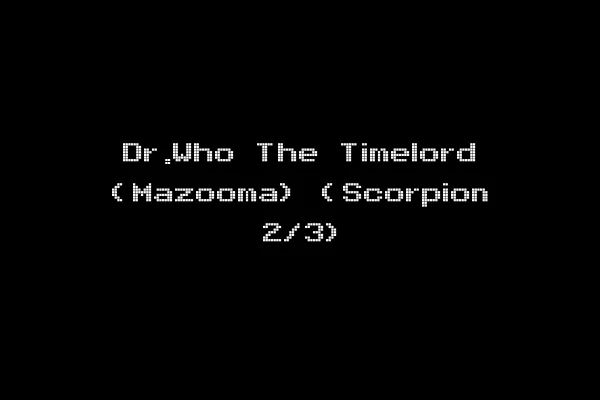 Dr.Who The Timelord (Mazooma) (Scorpion 2/3)