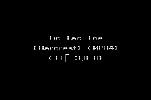 Tic Tac Toe (Barcrest) (MPU4) (TT_ 3.0 B)