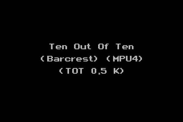 Ten Out Of Ten (Barcrest) (MPU4) (TOT 0.5 K)