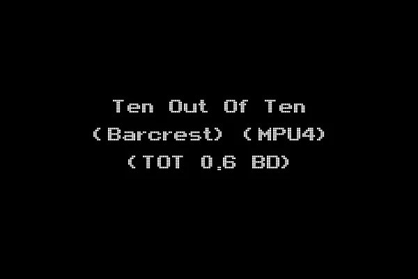 Ten Out Of Ten (Barcrest) (MPU4) (TOT 0.6 BD)