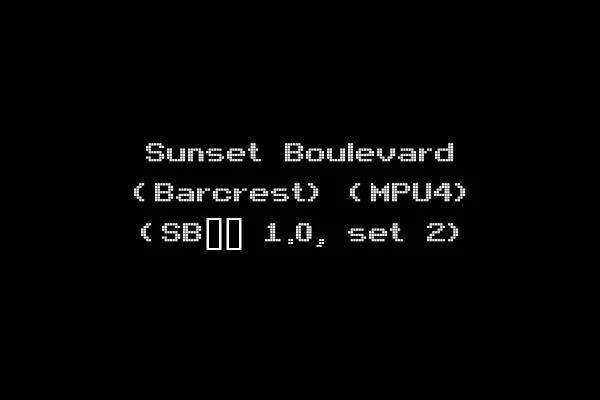 Sunset Boulevard (Barcrest) (MPU4) (SB__ 1.0, set 2)
