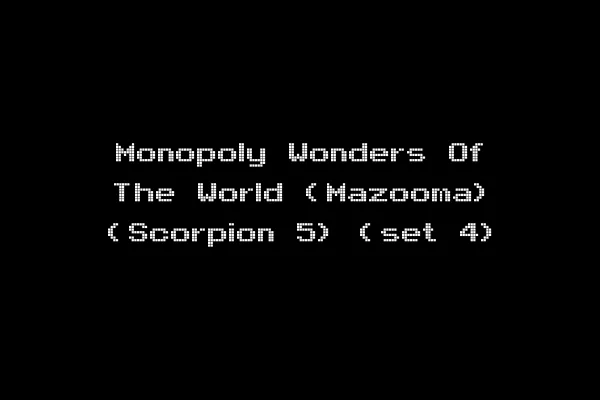 Monopoly Wonders Of The World (Mazooma) (Scorpion 5) (set 4)