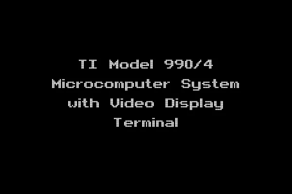 TI Model 990/4 Microcomputer System with Video Display Terminal