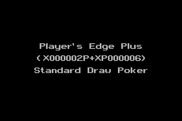 Player's Edge Plus (X000002P+XP000006) Standard Draw Poker