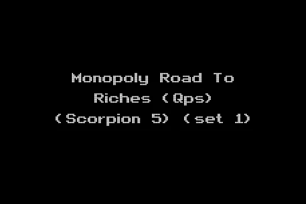 Monopoly Road To Riches (Qps) (Scorpion 5) (set 1)