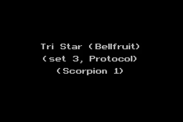 Tri Star (Bellfruit) (set 3, Protocol) (Scorpion 1)
