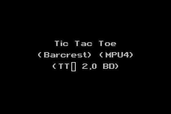 Tic Tac Toe (Barcrest) (MPU4) (TT_ 2.0 BD)