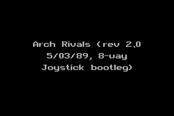 Arch Rivals (rev 2.0 5/03/89, 8-way Joystick bootleg)