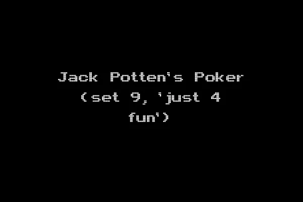 Jack Potten's Poker (set 9, 'just 4 fun')