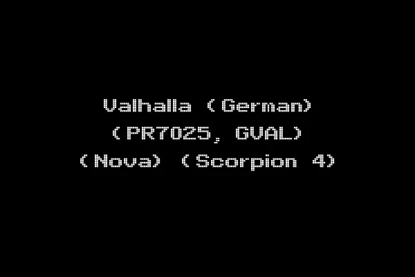 Valhalla (German) (PR7025, GVAL) (Nova) (Scorpion 4)