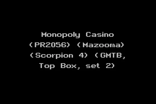 Monopoly Casino (PR2056) (Mazooma) (Scorpion 4) (GMTB, Top Box, set 2)