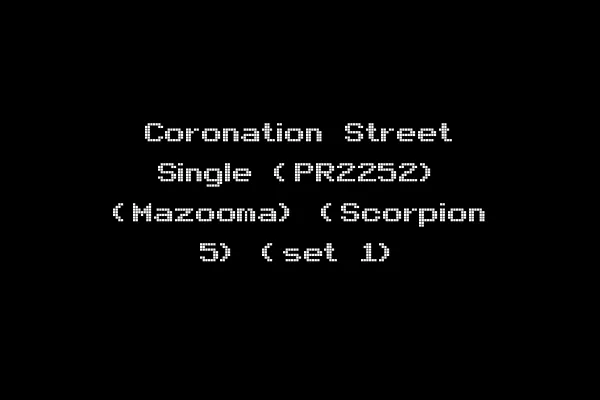 Coronation Street Single (PR2252) (Mazooma) (Scorpion 5) (set 1)