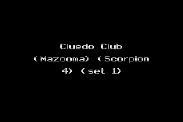 Cluedo Club (Mazooma) (Scorpion 4) (set 1)