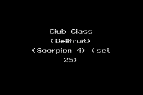 Club Class (Bellfruit) (Scorpion 4) (set 25)
