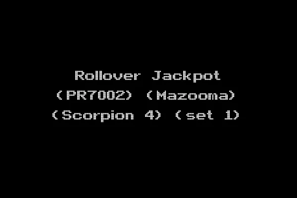 Rollover Jackpot (PR7002) (Mazooma) (Scorpion 4) (set 1)