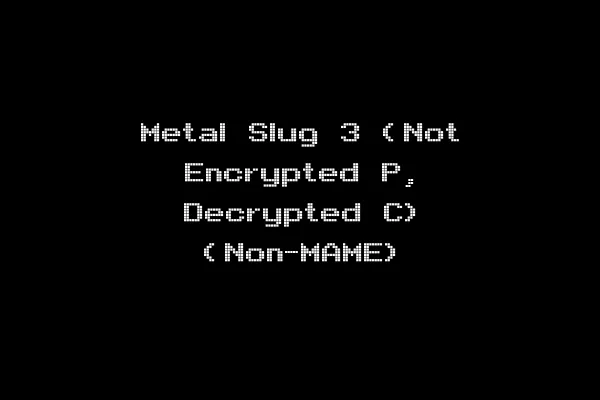 Metal Slug 3 (Not Encrypted P, Decrypted C) (Non-MAME)