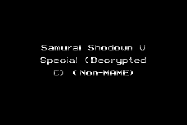 Samurai Shodown V Special (Decrypted C) (Non-MAME)